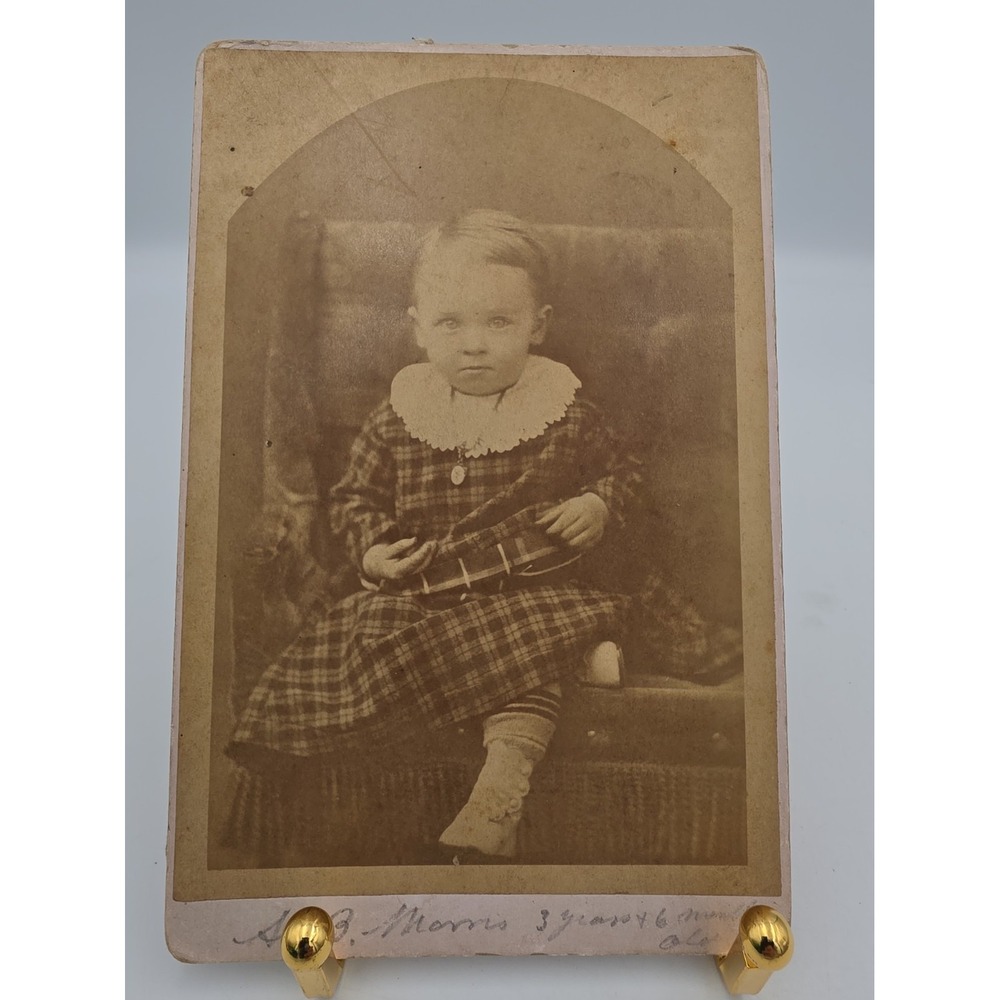 CadwalladeR Studio Cabinet Card Marietta Baby Photo Black & White 4x6